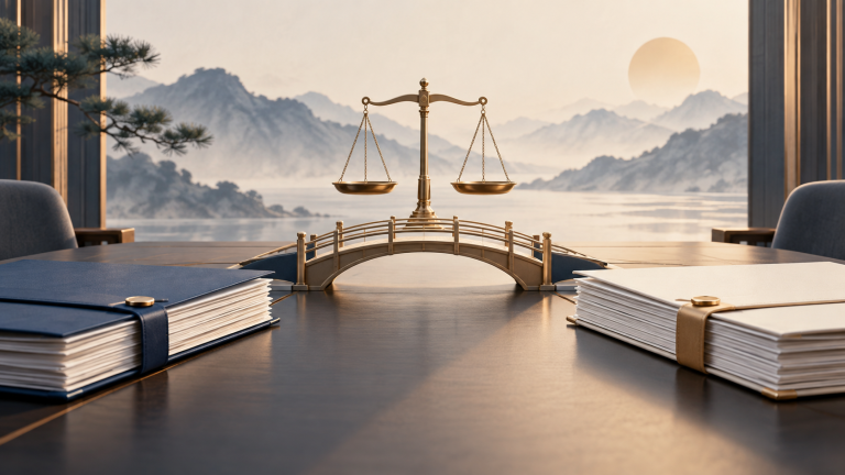 Commercial dispute resolution and legal evidence — conceptual illustration