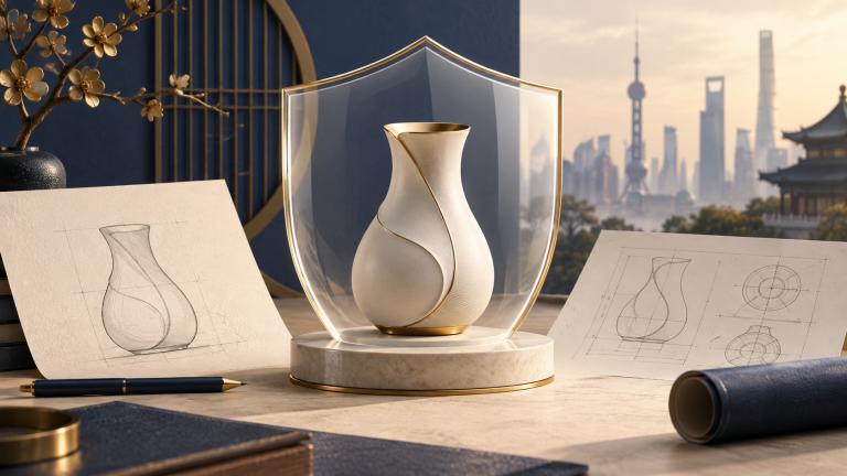 Protection of product design and intellectual property — conceptual illustration